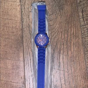 Blue Jelly Watch w/ Rose Gold Details